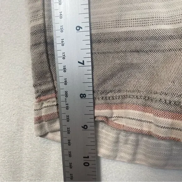 St John's Bay Linen Blend Striped Shorts Size 38 - Picture 11 of 11